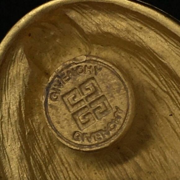 Givenchy Gold and White Crystal Earrings - Picture 3 of 8